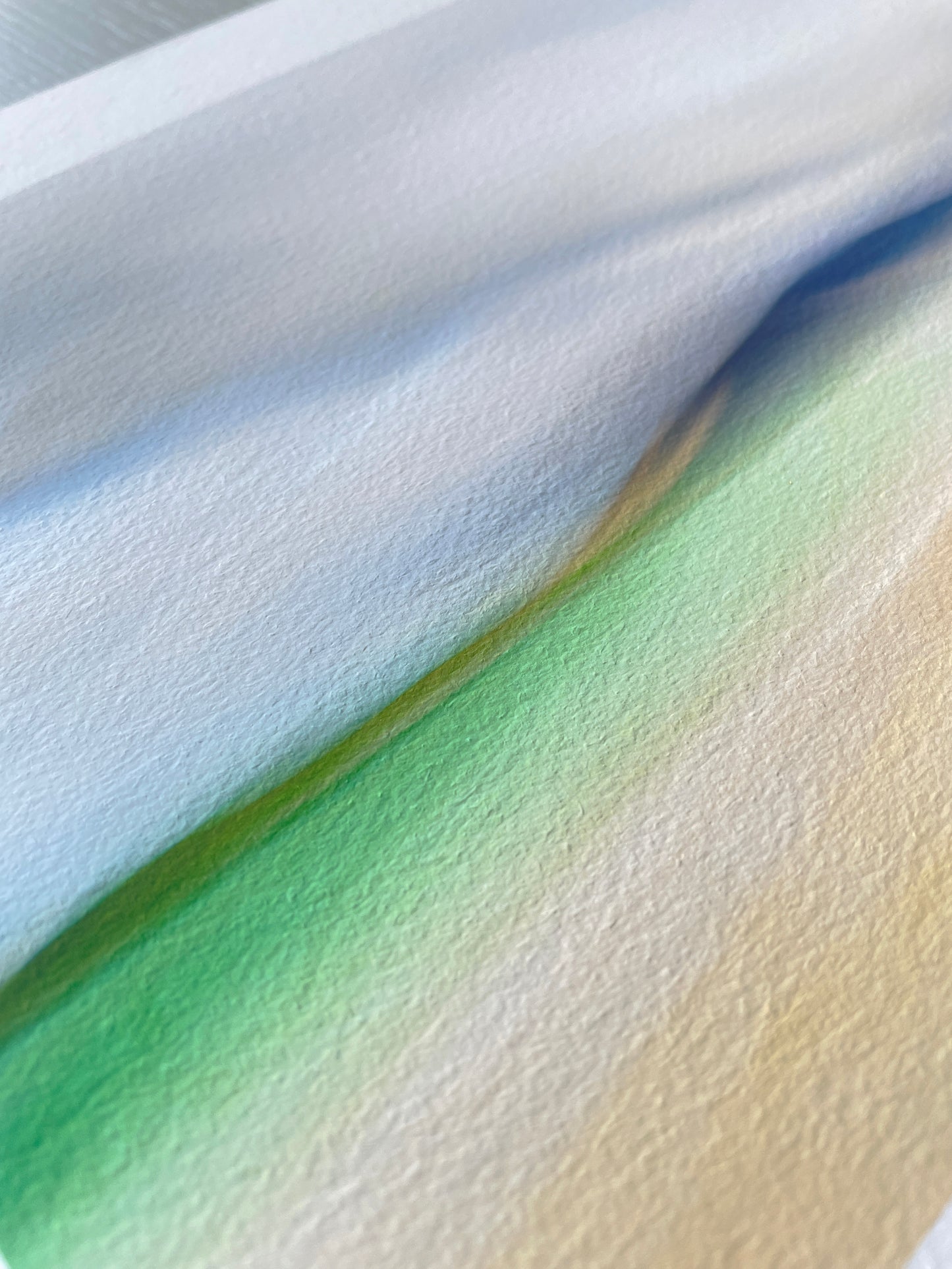 close up detail of fine art print colours