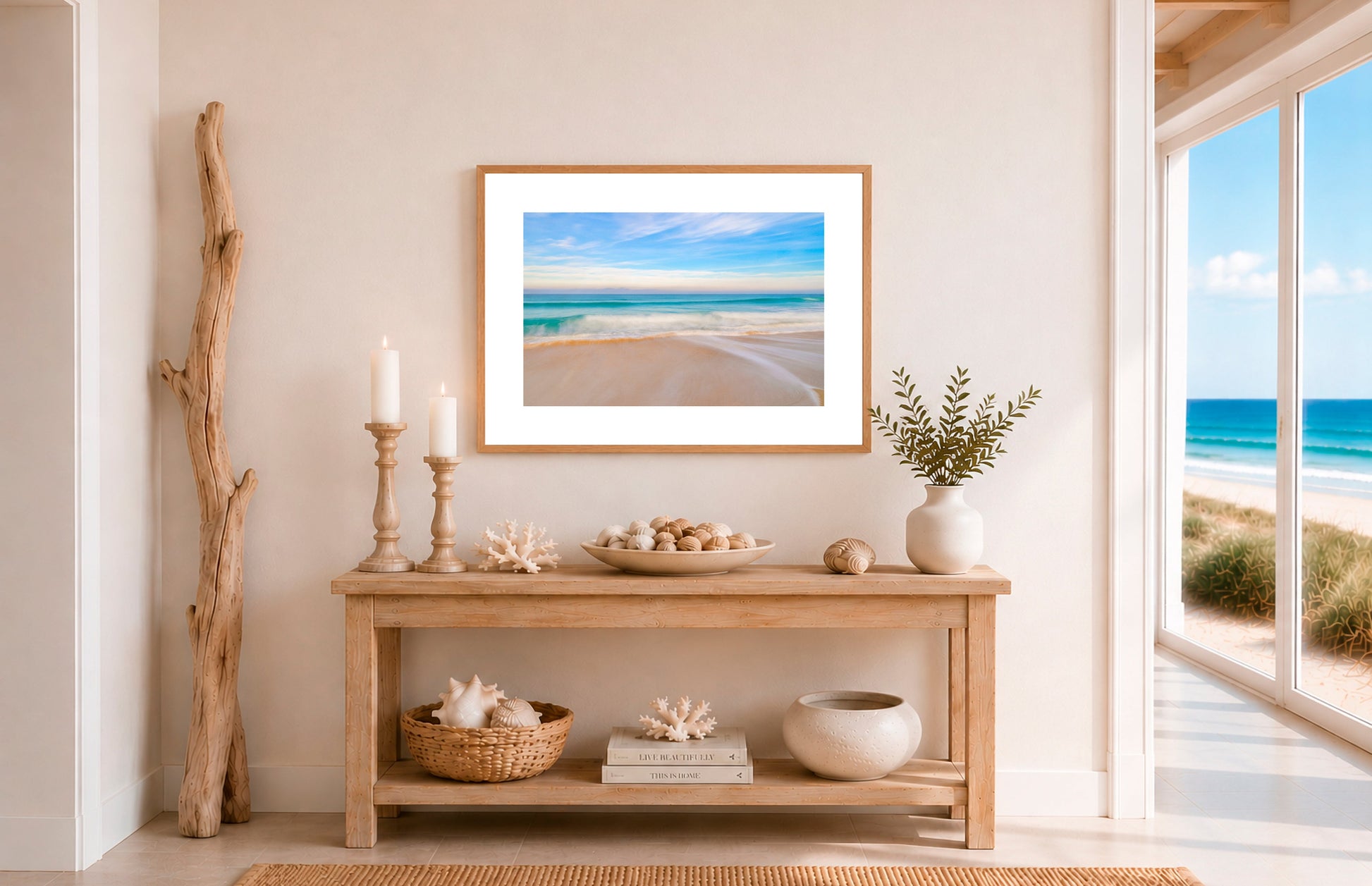 nostalgic-coastal-artwork-hallway-coastal-interior