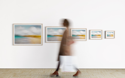 art gallery style images of the coast o a modern home