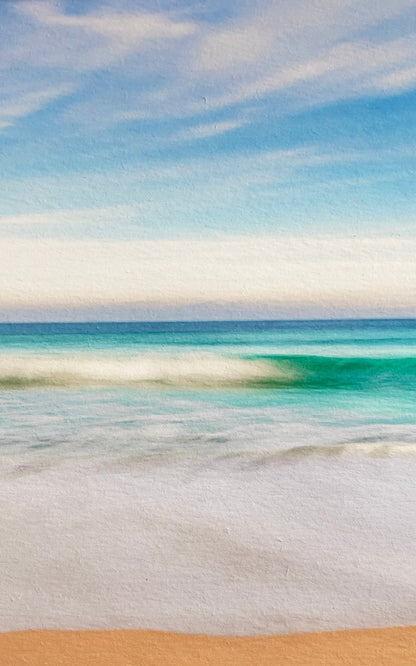 Calming artwork portheor beach st ives cornwall