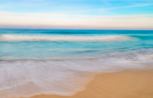 blue wall art serene coastal print