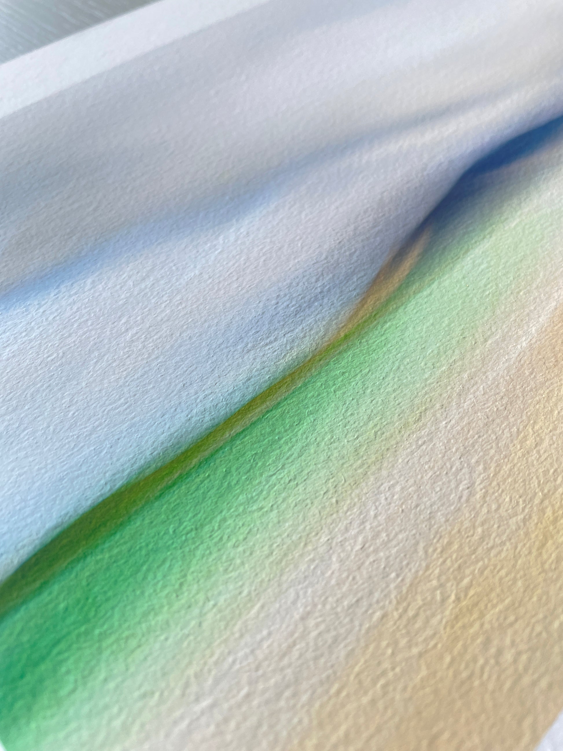 close up detail of fine art print colours