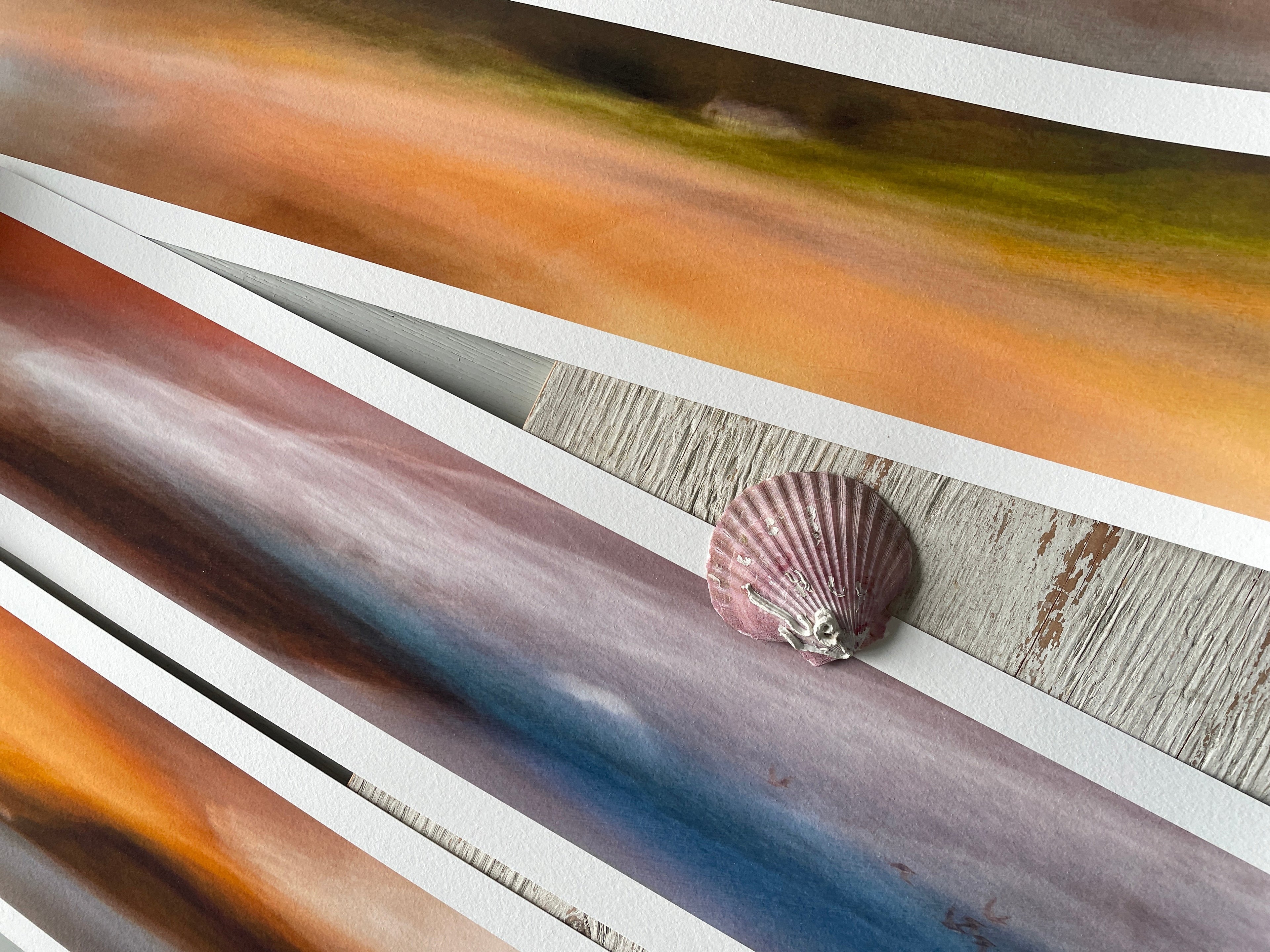 dreamy wall art of scottish seascape art